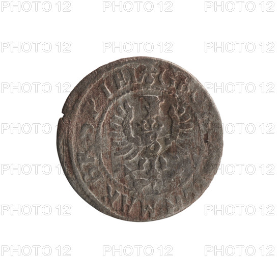 szelag; maker: Ernest Pfahler; Department of Coins of Lands Associated with Poland — (remove if considered collection?) [But instruction: remove collection names]. Revised: WQXBCFS
I:\nmw crop ready cleaned\ WQXBCFS
I:\nmw crop ready cleaned\szelag; Ernest Pfahler; obverse: Prussian eagle with crowned letter S on its chest; rim inscription beginning with a heart - hallmark G, MAR.BR; rosette devices; reverse: monogram composed of the letters GW; rim inscription beginning with a rosette, divided by the Hohenzollern coat of arms, reading LIDVS.PR - VSSI, 1619 - 1640; Hohenzollern coat of arms; Duchy: Ducal Prussia (1525–1701), Königsberg; coin, diameter 16.5 mm, weight 0.62 g, axis 0°