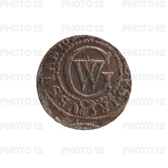 szelag, Pfahler, Ernest; Obv. Prussian eagle, on its chest a crowned letter S. In the rim between the rims an inscription beginning with a heart - the hallmark, L, MAR.BR. Rev. Monogram composed of the letters GW. In the rim between the borders an inscription beginning with a rosette, divided by the Hohenzollern coat of arms, S.PR - VSSIAE, 1619 - 1640. Ducal Prussia (1525-1701), Königsberg; coin: diameter 15.8 mm, weight 0.50 g, axis 0 degrees.