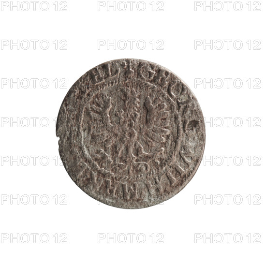 szelag; Pfahler, Ernest; Department of Coins of Lands Associated with Poland; obverse: Prussian eagle, on its chest a crowned letter S; rim inscription beginning with a heart — GEORG.WILH.MAR.; reverse: monogram composed of the letters GW; rim inscription beginning with a rosette, divided by the Hohenzollern coat of arms SOLIDVS.PR-VS, 1619-1640; eagles; George William Hohenzollern (Elector of Brandenburg; Prince of Prussia; 1620–1640); Hohenzollern (coat of arms); rosettes; Ducal Prussia (1525–1701), Königsberg; coin; diameter 15.8 mm; weight 0.65 g; axis 0°