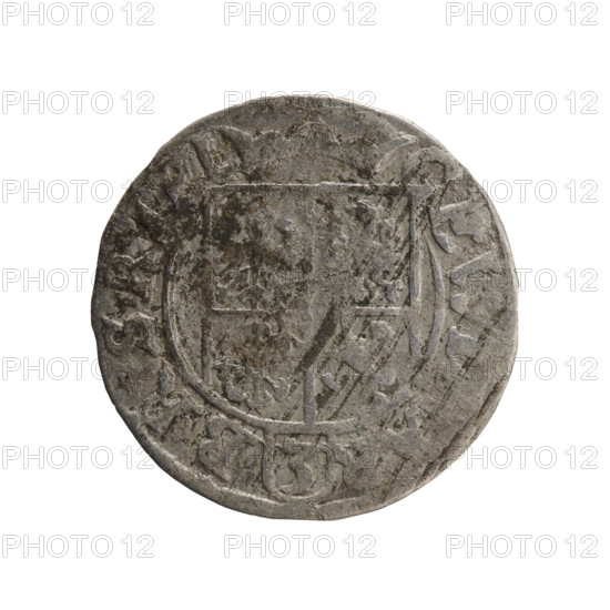 One-and-a-half; Ernest Pfahler; Department of Coins of Lands Associated with Poland — George William Hohenzollern (Elector of Brandenburg; Duke of Prussia; 1620–1640). Obverse: under the ducal mitre a five-field coat of arms; below in the shield the value numeral 3. Rim between borders an inscription separated by the mitre and the value numeral GEWI, R - BRSRIELRw. Royal orb with a cross with arms terminating in finials; in lower part of the orb the value numerals 24; on the sides of the cross the date numerals 2-4. Rim between borders an inscription divided by a cross and a heart (hallmark) located below the apple MONE NO - DVC PRVS, 1624. Ducal Prussia (1525–1701), Königsberg; coin; diameter 19.2 mm; weight 1.11 g; axis 225°.