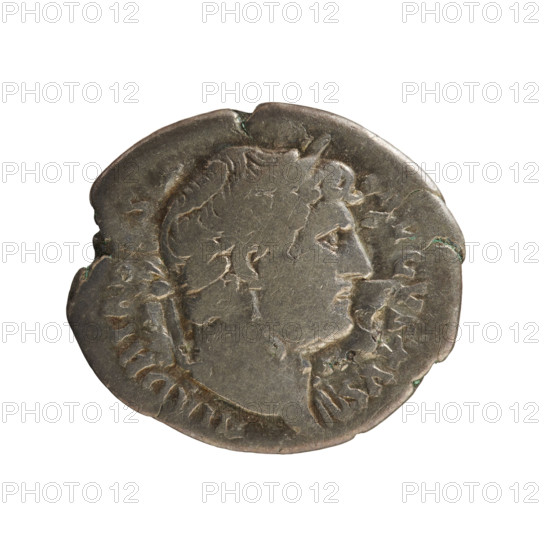 Denarius, Hadrian (76–138; Roman emperor 117–138). Obverse: Emperor's head in a laurel wreath facing right with inscription 'HADRIANVS AVGVSTVS'. Reverse: Annona veiled and standing facing, with inscription 'COS III'. Iconography includes imperial bust, Pudicitia (personification), Standing Pudicitia. Date: circa 125–128 CE, Roman Empire (27 BCE–476 CE), Rome. Coin; weight 2.99 g; axis 180 degrees.