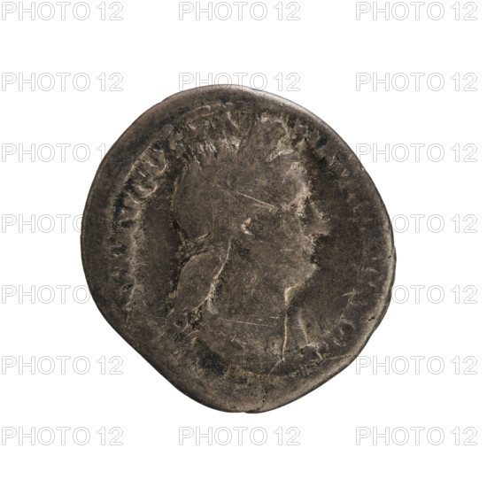 Denarius; obverse: draped bust of Empress Sabina right, legend (partly illegible) 'SABINA AVGVSTA HADRIANI AVG PP'; reverse: Concordia seated left, holding a patera in her right hand and resting her left on a statuette of Spes, cornucopia beneath the throne. Date: 132–134 CE. Material: coin (silver), weight 3.15 g, axis 180°. Maker: Hadrian (emperor 117–138), portrait of Sabina (empress 83–137).
