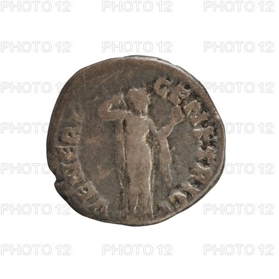 Denarius, Sabina (83–137; Roman empress 117–137), Hadrian (76–138; Roman emperor 117–138). Obverse: Draped bust of the empress right, legend 'SABINA AVGVSTA'. Reverse: Venus Genetrix standing right, holding an apple, legend 'VENERI GENETRICI'. Date: 128–134. Place: Rome, Roman Empire. Material: coin; weight 3.12 g; axis 180°.
