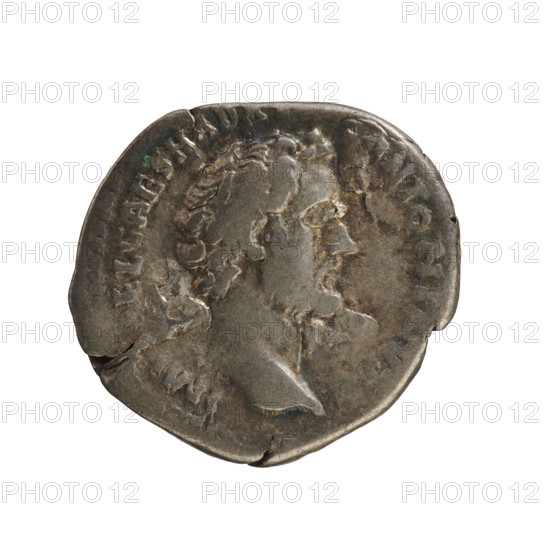 denarius, Antoninus Pius (86–161; Roman emperor 138–161); obverse: Emperor's bust right with inscription IMP T AEL CAES HADR ANTONINVS; reverse: Felicitas standing left holding a caduceus in her right hand and a cornucopia in her left with inscription AVG PIVS PM TR P COS DES II; c. 138; Roman Empire (27 BC–476); Rome; coin; weight 3.28 g; axis 180 degrees.