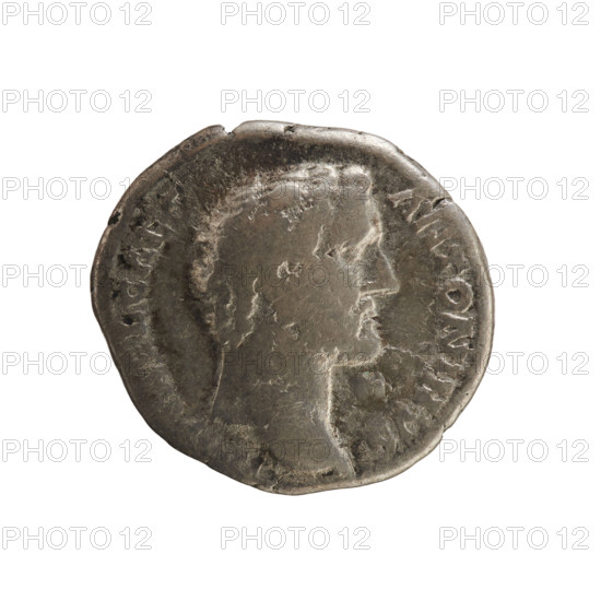 Denarius, Hadrian (76–138; Roman emperor 117–138), issuer; Antoninus Pius (86–161; Roman emperor 138–161), caesar 138. Obverse: Head of Antoninus Pius right, legend AW. IMP T AEL CAES ANTONINVS. Reverse: Pietas standing left with raised hand above an altar, legend POT COS. Roman, 138 CE. Silver coin, weight 3.45 g, axis 180°.