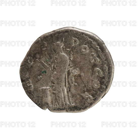 Denarius, Hadrian (76–138 CE; Roman emperor 117–138) as issuer; Antoninus Pius (86–161 CE; Roman emperor 138–161), caesar 138. Imperial busts: head of Antoninus Pius right. Obverse inscription: AW. IMP T AEL CAES ANTONINVS. Reverse: Pietas standing left with raised hand above an altar; inscription POT COS. Date: 138 CE, Rome, Roman Empire. Coin; weight 3.45 g; axis 180°.