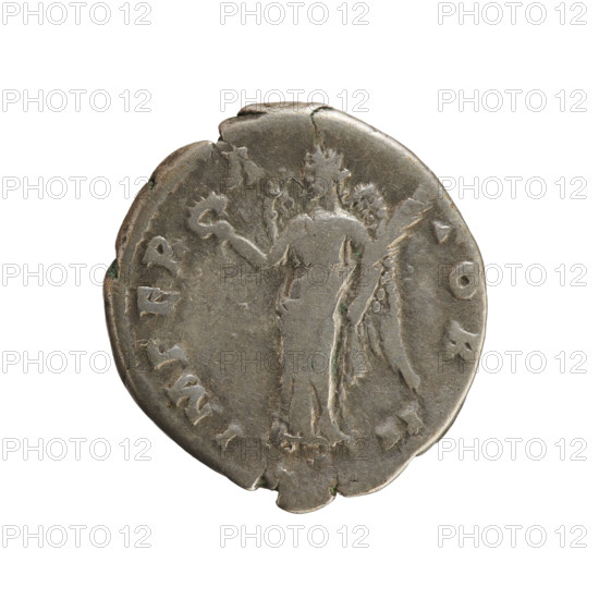 Denarius, Antoninus Pius (86–161; Roman Emperor 138–161). Obverse: bust of the emperor right, laurel-wreathed; legend ANTONINVS AVG PIVS PP TR P COS III. Reverse: Victoria standing left, holding a wreath in her right hand and a palm branch in her left; legend IMPERATORII (implied). Date: 143–144. Roman Empire (27 BC–476). Rome. Silver coin, weight 3.17 g, axis 180°.