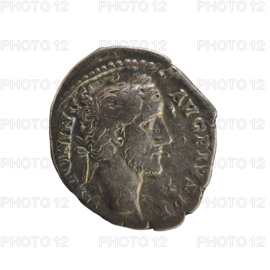 Denarius of Antoninus Pius (86–161; Roman emperor 138–161). Obverse: Emperor's head in a laurel wreath facing right, legend 'ANTONINVS AVG PIVS PP'. Reverse: Winged lightning over the throne, inscription 'C O S I I I'. Silver coin, weight 3.10 g, dated 145–161, Roman Empire (27 BC–476), Rome.