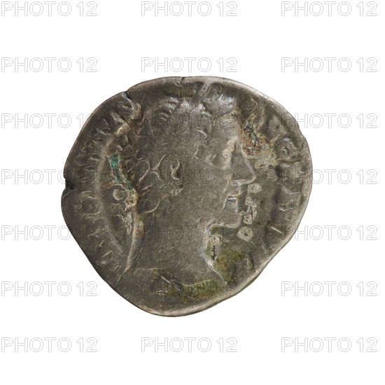 denarius, Antoninus Pius (86–161; Roman emperor 138–161) — iconography: Liberalitas (personification); imperial busts. Obverse: ANTONINVS AVG PIVS PP — emperor's head in a laurel wreath facing right. Reverse: TR POT COS IIII — Liberalitas stands facing left, holding an abacus in her raised right hand and a cornucopia in her left; below the line LIB IIII. Date: 145–161. Roman Empire (27 BC–476), Rome. Coin; weight 3.02 g; axis 180°.