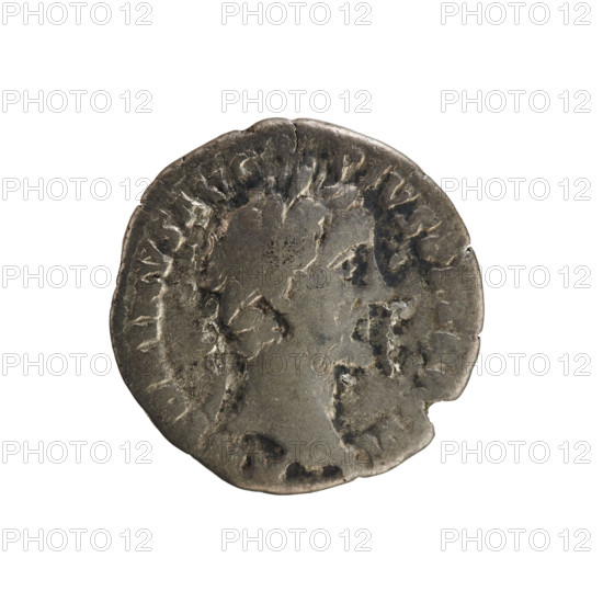 Denarius of Antoninus Pius (86–161; Roman emperor 138–161). Obverse: Emperor's head in a laurel wreath facing right; inscription ANTONINVS AVG PIVS PP TR P XVI; pearl border. Reverse: Fortuna standing facing right, holding a rudder on a ball in her right hand and a cornucopia in her left; inscription CO IIII. Date c. 152–153. Roman Empire (27 BC–476). Rome. Silver coin; weight 3.23 g; axis 180°.
