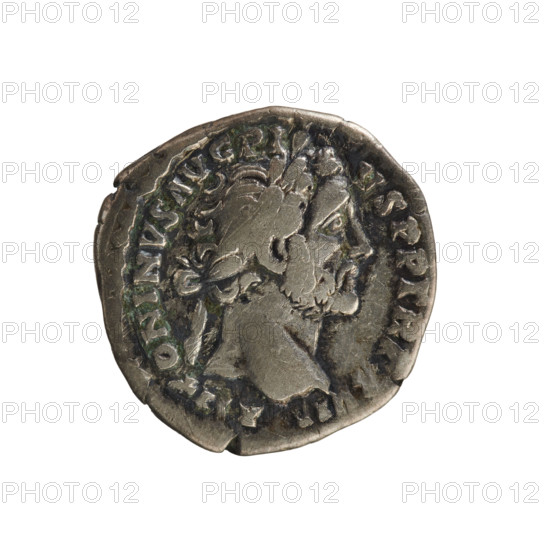 denarius, Antoninus Pius (86–161; Roman emperor 138–161). Obverse: ANTONINVS AVG PIVS PP TR P XVII. Emperor's head laureate, right. Pearl border. Reverse: FORTVNA standing right, holding a rudder in her right hand and a cornucopia in her left. Pearl border. Roman Empire, 153–154 CE. Rome. Coin, silver, weight 3.35 g, axis 180°.