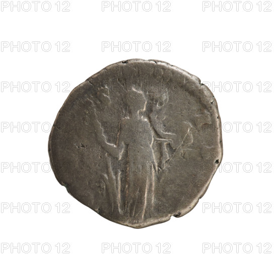 Denarius of Antoninus Pius (86–161; Roman Emperor 138–161). Obverse: Emperor's head in a laurel wreath facing right; pearl border; legend ANTONINVS A, S PP TR P XVII (traces). Reverse: Fortuna standing right, holding a rudder in her right hand and a cornucopia in her left; pearl border. Roman Imperial coin, 153–154 CE; weight 3.30 g; axis 180°.