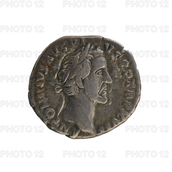 Denarius of Antoninus Pius (86–161; Roman emperor 138–161). Obverse: Emperor's bust in a laurel wreath facing right with inscription 'ANTONINVS AVG PIVS PP TR P XVII.' Reverse: LIBERALITAS — Liberalitas standing left, holding an abacus in her right hand and a cornucopia in her left. Pearl border. Date: 153–154. Roman Empire (27 BC–476). Rome. Coin, weight 3.56 g, axis 180 degrees.