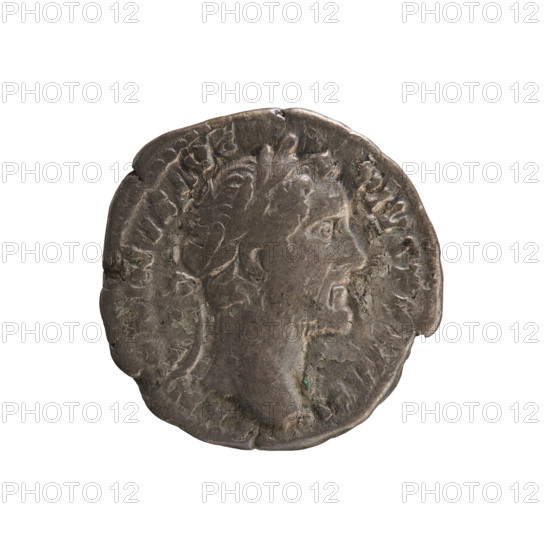 Denarius, Antoninus Pius (86–161; Roman emperor 138–161). Silver coin, weight 3.04 g, axis 180°. Obverse: ANTONINVS AVG PIVS PP IMP II — emperor's head in laurel wreath facing right; pearl border. Reverse: TR POT XXI C O S IIII — Annona stands facing left, right hand holds ears of corn above a modius, left holds a rudder resting on a ship's prow; beaded border. Date: 157–158. Roman Empire (27 BC–476), Rome.