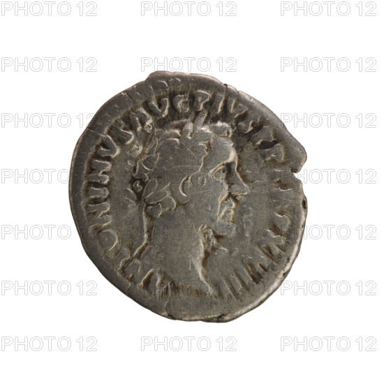 Denarius of Antoninus Pius (86–161; Roman emperor 138–161). Obverse: Emperor's head in laurel wreath facing right; inscription ANTONINVS AVG PIVS PP TR P XXIII. Reverse: Pax standing facing left, holding a branch in his right hand and a scepter in his left; inscription COS IIII. Attributes: twig (branch) and sceptre; imperial bust. Pearl border. 159–160 CE. Roman coin, Rome. Weight 3.06 g.