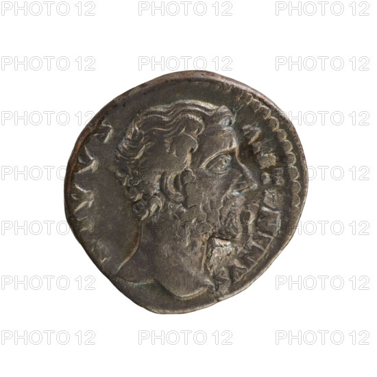 denarius, Marcus Aurelius (121–180; Roman emperor 161–180), posthumous issue of Antoninus Pius (86–161; Roman emperor 138–161) — iconography: imperial busts; obverse legend: AV. DIVVS ANTONINVS; emperor's head right; pearled border. Reverse legend: CONSECRATIO; eagle standing right with head turned back; pearled border. After 161, Roman Empire (27 BC–476), Rome; coin; weight 3.47 g