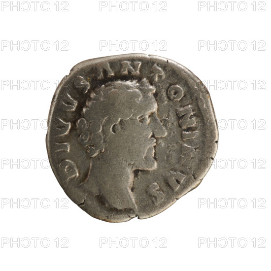 Denarius, Marcus Aurelius (121–180; Roman emperor 161–180), posthumous issue of Antoninus Pius (86–161; Roman emperor 138–161). Obverse: busts of Antoninus Pius and Marcus Aurelius, emperor's head on the right; pearled border; inscription ADV. DIVVS ANTONINVS. Reverse: CONSECRTIO — four-tiered funeral pyre decorated with garlands and topped with a quadriga; pearled border. After 161, Roman Empire (27 BC–476), Rome. Coin, weight 3.16 g, axis 180°.