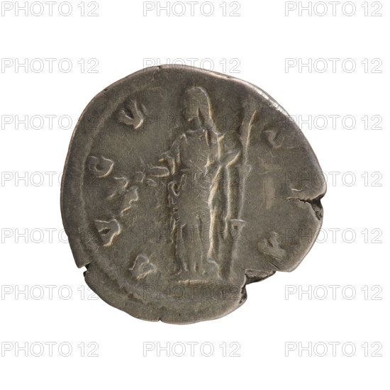 Denarius, after 141 CE. Obverse: Bust of Faustina the Elder (98–141 CE), draped, hair in a high bun, turned right; legend DIVA FAVSTINA; pearl border. Reverse: Ceres standing left, holding lowered ears of corn in her right hand and a long burning torch in her left; legend AVGVSTA; pearl border. Roman Empire (27 BC–476), maker: Antoninus Pius (86–161 CE; emperor 138–161). Coin; weight 3.01 g.