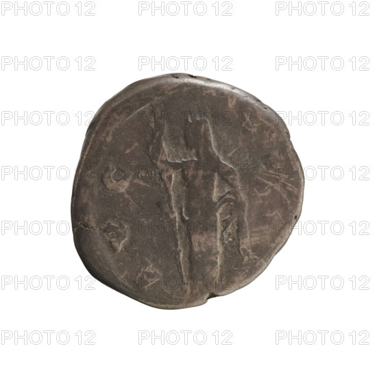 Denarius, Antoninus Pius (86–161; Roman emperor 138–161), Faustina the Elder (98–141; Roman empress 138–141). Obverse: bust of the empress turned to the right, draped, hair in a bun; legend DIVA FAVSTINA (second part poorly legible). Reverse: Ceres standing turned to the left, holding a long burning torch in her right hand and lifting the hem of her robe with her left; legend AVGVS. After 141, Roman Empire (27 BC–476), Rome. Coin; weight 3.58 g; axis 180°.