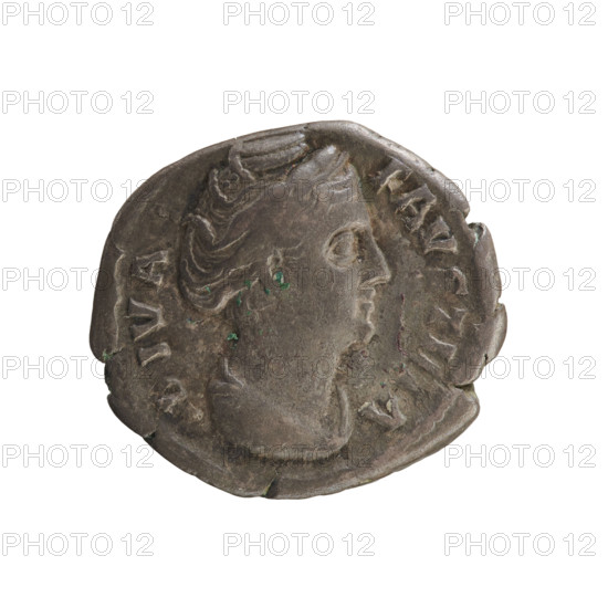 Denarius, after 141. Obverse: DIVA FAVSTINA — Bust of Faustina the Elder turned right, draped, hair in a top bun; pearly border. Reverse: AVG VSTA (T poorly legible) — Ceres veiled, standing left, holding a long flaming torch in her right hand and lifting the hem of her robe with her left. Roman Empire (27 BC–476), Roman imperial coin; weight 3.15 g, axis 180°.