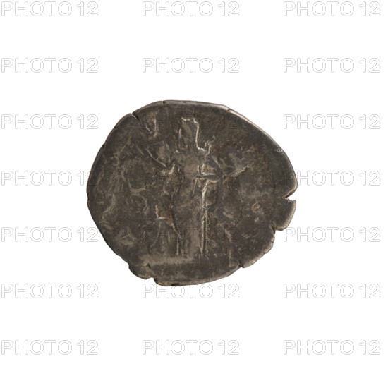 denarius, Antoninus Pius (86–161; Roman emperor 138–161), Faustina the Elder (98–141; Roman empress 138–141); obverse: bust of the empress facing right, in drapery with hair in a bun; reverse: Pietas standing left, right hand raised and bent over a burning altar, left hand bent at her side; pearl border; inscriptions: Obv. D A FAV; Rv. AVGV; after 141; Roman Empire (27 BC–476), Rome; coin; weight 2.85 g