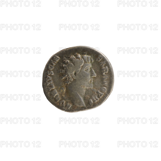 Denarius, Antoninus Pius (86–161; Roman Emperor 138–161). Obverse: Head of M. Aurelius to right; pearl border; inscription AVRELIVS CAE SAR AVG PII F. Reverse: Honos standing facing left, holding a branch in his right hand and a cornucopia in his left; pearl border; inscription COS I I. Silver coin, weight 3.31 g. Roman Empire, Rome, 145–147.
