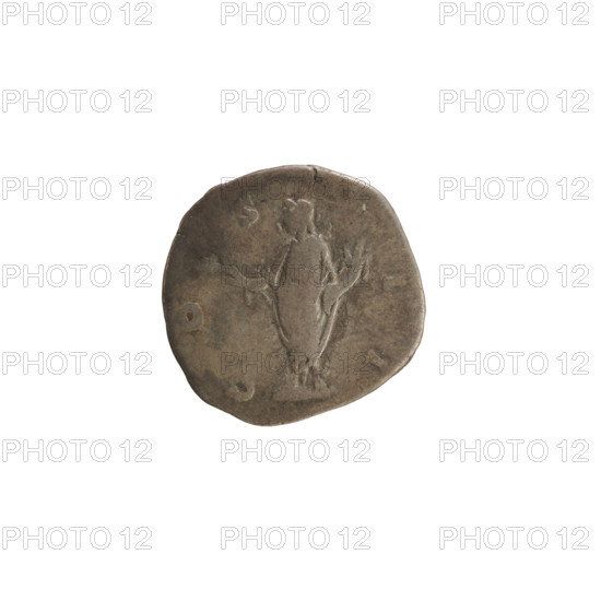 Denarius, Antoninus Pius (86–161; Roman emperor 138–161). Obverse: head of Marcus Aurelius (heir to the throne; 138–161) facing right, inscription 'AVRELIVS CAE SAR AVG PII F'. Reverse: Honos (personification) standing left, holding a twig/branch in his right hand and a cornucopia in his left, inscription 'COS I I'. Silver coin, 145–147 CE, Roman Empire (27 BC–476), Rome; weight 2.87 g, axis 180°.