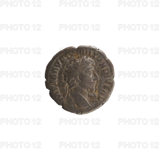 denarius, Marcus Aurelius (121–180; Roman emperor 161–180), imperial busts, Marcus Aurelius — iconography; Providentia (personification) with sphere and cornucopia; Obv. IMP M AVR ANTONINVS AVG — head of Marcus Aurelius with laurel wreath right, pearl border; Rv. PROV DEOR TR P XV COS III — Providentia standing left, holding a sphere and a cornucopia, pearl border; dated 161; Roman Empire, Rome; coin, weight 2.89 g