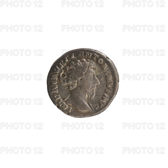 denarius, Marcus Aurelius (121–180; Roman emperor 161–180); obverse: head of Marcus Aurelius right, pearly border, legend IMP M AVREL ANTONINVS AVG; reverse: CONCORD AVG TR P XVI, Concordia seated facing left, holding a patera in her right hand, left elbow resting on a statuette of Spes, cornucopia under the seat, control mark C S III under the line C, pearl border; dated 161–162; Roman Empire; Rome; silver coin; weight 2.88 g.