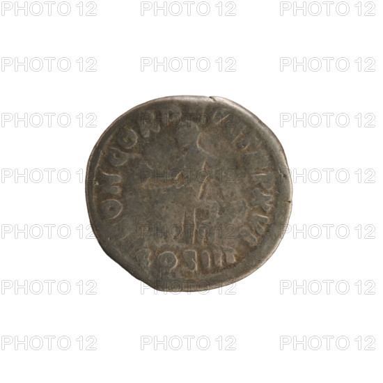 Denarius of Marcus Aurelius (121–180; Roman Emperor 161–180), 161–162. Obverse: Bust of Marcus Aurelius right; pearly border; inscription 'M. ANTONINVS AVG'. Reverse: Concordia seated left, holding a patera in her right hand, left elbow resting on a statuette of Spes; cornucopia under the seat; inscription 'CONCORD AVG TR P XVI' and 'COS III'; pearly border. Roman Empire, Rome; coin; weight 3.14 g.