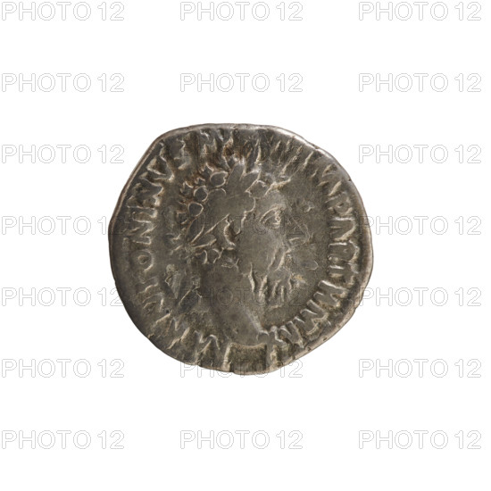 Denarius of Marcus Aurelius (121–180; Roman emperor 161–180). Obverse: Head of Marcus Aurelius with a laurel wreath, right; pearl border; legend 'M ANTONINVS AVG ARM PARTH MAX'. Reverse: Pax (personification) standing facing left, holding a branch in her right hand and a cornucopia in her left; pearl border; legend 'TRP XX IMP IIII COS III'. Roman Empire, 166 CE; Rome. Silver coin, weight 2.89 g, axis 180°.