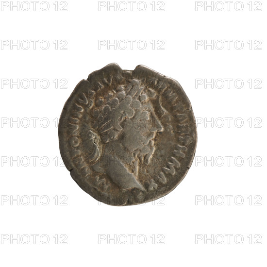 denarius, Marcus Aurelius (121–180; Roman emperor 161–180), busts, imperial busts, treasures (numism.), Marcus Aurelius — iconography, Aequitas (personification), cornucopia (attribute), scales (attribute). Obv. M ANTONINVS AVG ARM PARTH MAX — Head of Marcus Aurelius with a laurel wreath, right. Pearl border. Rv. TRPXXI IMP IIII COSIII — Aequitas stands facing left, holding scales in his right hand and a cornucopia in his left hand. 166–167, Roman Empire (27 BC–476), Rome, coin, weight 3.18 g, axis 180°.