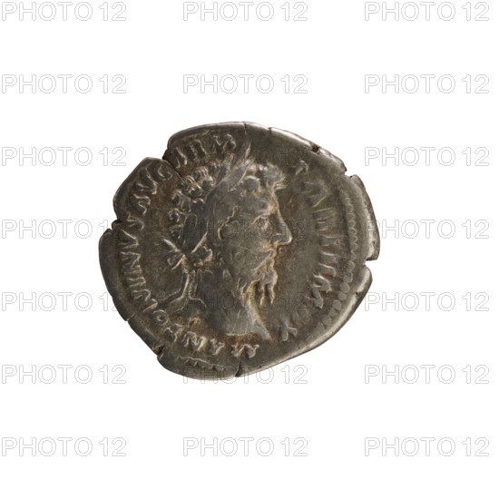 Denarius of Marcus Aurelius (121–180; Roman emperor 161–180), 167–168. Obverse: Head of Marcus Aurelius with a laurel wreath, right. Beaded border. Inscription: M ANTONINVS AVG ARM PARTH M. Reverse: Aequitas (personification) stands facing left, holding scales in her right hand and a cornucopia in her left. Pearl border. Imperial busts; numismatic treasure; iconography includes Aequitas, scales, cornucopia. Roman Empire (27 BC–476), Rome. Coin; weight 3.28 g; axis 180°.