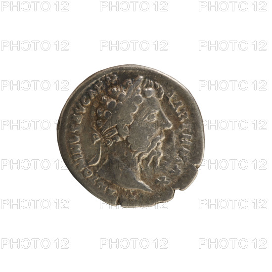 denarius, Marcus Aurelius (121–180; Roman emperor 161–180); obv. M ANTONINVS AVG ARM PARTH MAX — Head of Marcus Aurelius with a laurel wreath, right. Rev. FORT RED TR PXX III .IMP V — Fortuna seated, facing left, holding a rudder in her right hand and a cornucopia in her left; below the line COS III. Pearl border. 168–169, Rome, Roman Empire (27 BC–476). Coin; weight 3.32 g.