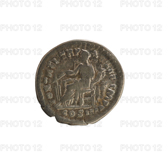 Denarius, Marcus Aurelius (121–180; Roman emperor 161–180). Obverse: M ANTONINVS AVG ARM PARTH MAX — head of Marcus Aurelius with a laurel wreath, right. Reverse: FORT RED TR PXX III .IMP V — Fortuna seated facing left, holding a rudder in her right hand and a cornucopia in her left; below the line COS III. Pearl border. 168–169, Rome, Roman Empire (27 BC–476). Coin, weight 3.32 g.