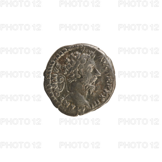 denarius, Marcus Aurelius (121–180; Roman Emperor 161–180); obverse: head of Marcus Aurelius with a laurel wreath, right, pearl border; legend M ANTONINVS AVG AVG TR P XXIII; reverse: FELICITAS AVG COS III, Felicitas standing left holding a caduceus in her right hand and a scepter in her left, pearl border; 168–169; Roman Empire (27 BC–476), Rome; coin; weight 3.03 g; axis 180°; imperial iconography, Felicitas (personification), sceptre and caduceus attributes.