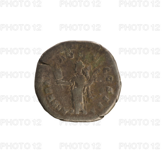 Denarius, Marcus Aurelius (121–180; Roman emperor 161–180). Obverse: Head of Marcus Aurelius with a laurel wreath, right; pearl border; inscription 'M ANTONINVS V G TR P XXIII'. Reverse: Liberalitas (personification) standing left, holding an abacus in her right hand and a cornucopia in her left; pearl border; inscription 'LIBERA AVG V COS III'. Date: 168–169. Roman Empire (27 BC–476), Rome. Coin; weight 2.93 g.