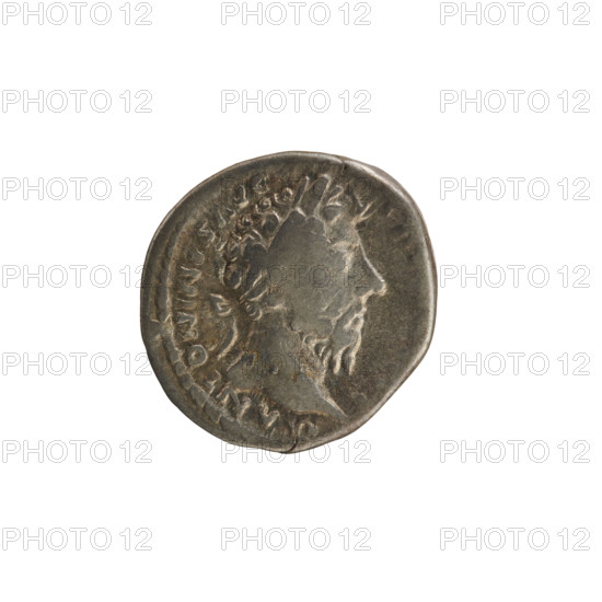 Denarius of Marcus Aurelius (121–180; Roman emperor 161–180), 169–170 CE. Obverse: laureate head of Marcus Aurelius facing right; legend 'M ANTONIN S AVG'. Reverse: Diana standing left, holding an arrow in her right hand and a bow in her left. Pearl border. Imperial busts; iconography includes Diana with bow and arrow. Roman Empire (27 BC–476), Rome. Coin, silver, weight 3.30 g, axis 180°.