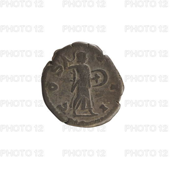 Denarius, Marcus Aurelius (121–180; Roman emperor 161–180). Obverse: Head of Marcus Aurelius with a laurel wreath facing right; legend TONINVS AVG TR. Reverse: Minerva stands turned to the right, holding a javelin in her right hand and a shield in her left; legend C O S I I I. Pearl border. 169–170 CE. Roman Empire (27 BC–476). Rome. Coin; weight 3.21 g; axis 180°.
