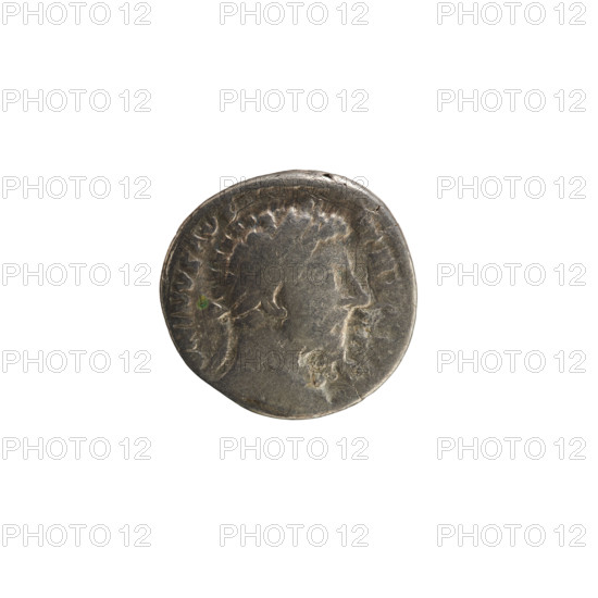 Denarius, Marcus Aurelius (121–180; Roman emperor 161–180). Obverse: Head of Marcus Aurelius with a laurel wreath, right; inscription ONINVS AVG TR. Reverse: Minerva stands turned to the right, holding a javelin in her right hand and a shield in her left; inscription C O S I I I. Pearl border. Attributes: spear, shield; imperial bust. Dated 169–170. Roman Empire (27 BC–476), Rome. Coin, weight 3.15 g, axis 180°.