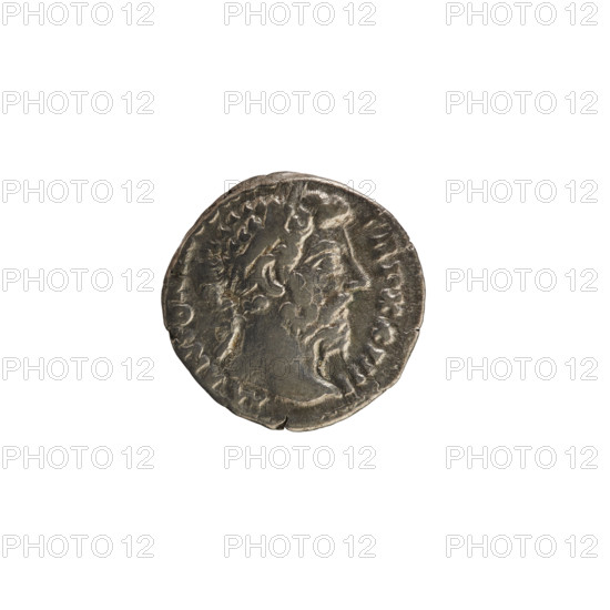 Denarius of Marcus Aurelius (121–180; Roman emperor 161–180), 169–170 CE. Obverse: Head of Marcus Aurelius with a laurel wreath, right, legend 'M ANTON...' (TR P XXIIII), pearl border. Reverse: SALVTI AVG COS III — Salus standing left, feeding a snake coiled around an altar with a patera in her right hand and holding a sceptre in her left. Roman Empire (27 BC–476), Rome. Coin; weight 3.06 g; axis 180°.