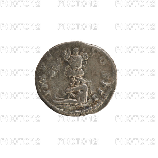 denarius, Marcus Aurelius (121–180; Roman emperor 161–180), busts, imperial busts, Marcus Aurelius - iconography; Germanic prisoner at the feet of a trophy; obv. M ANTONINVS AVG TR P XXVIII Head of Marcus Aurelius with a laurel wreath, facing right. Beaded border. Rev. IMP VI COS III Germanic sitting at the feet of a trophy, facing left. Pearl border. 173–174 CE, Roman Empire (27 BC–476), Rome; coin; weight 3.48 g; axis 180 degrees.