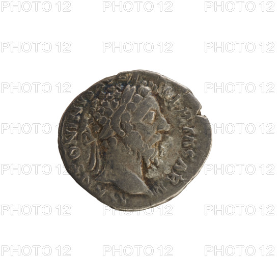 Denarius, Marcus Aurelius (121–180; Roman emperor 161–180). Obverse: Head of Marcus Aurelius wearing a laurel wreath, right; inscription ANTONINVS. Reverse: Securitas (personification) sits facing left, raising the drapery with his right hand, resting his left elbow on the back of the seat; inscription SECVRIT PVB TR P XXX IMP VIII COS III. Pearl border. Date: 175–176. Roman Empire (27 BC–476). Rome. Coin; weight 3.15 g.