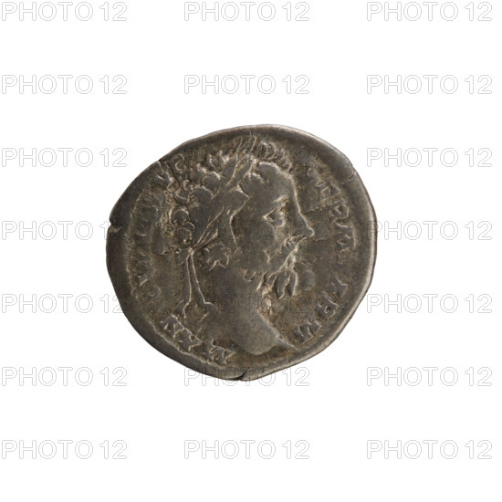 Denarius of Marcus Aurelius (121–180; Roman emperor 161–180). Obverse: head of Marcus Aurelius wearing a laurel wreath, facing right. Beaded border. Inscription: AV. M AN, VG  , ERM, ARM. Reverse (175–176): Aequitas standing turned left, holding scales in his right hand and a cornucopia in his left. Beaded border. Inscription: TR P XXX IMP VIII COS III. Roman Empire, Rome. Coin, weight 2.82 g, axis 180°.
