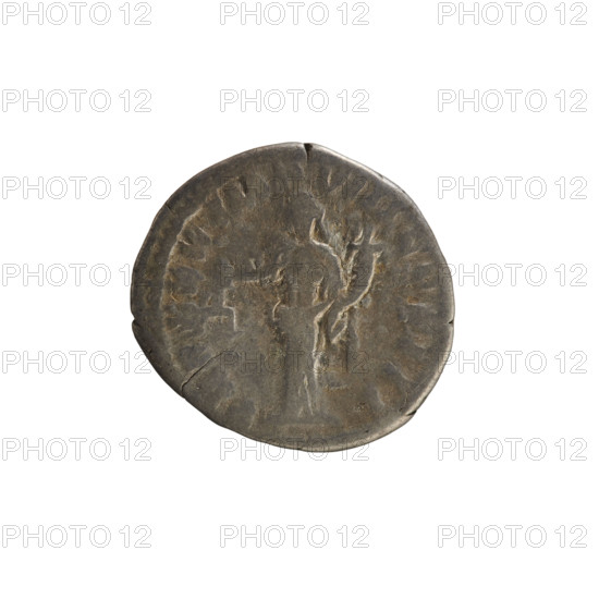 denarius, Marcus Aurelius (121–180; Roman emperor 161–180), busts, Aequitas (personification), Marcus Aurelius — iconography, scales (attribute), cornucopia (attribute), imperial busts. Obverse: head of Marcus Aurelius wearing a laurel wreath, right. Beaded border. Inscription: AV. M AN, VG  , ERM, ARM. Reverse: TR P XXX IMP VIII COS III. Aequitas standing, turned left, holding scales in right hand and a cornucopia in left. Beaded border. Date: 175–176. Roman Empire (27 BC–476). Rome. Coin. Weight 2.82 g. Axis 180° .