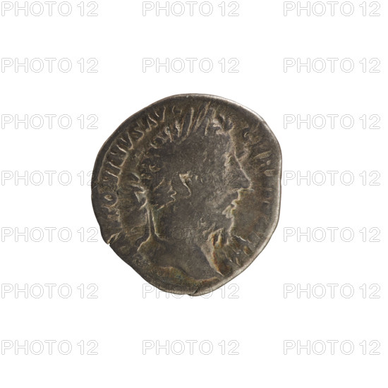 denarius, Marcus Aurelius (121–180; Roman emperor 161–180), imperial bust, numismatic treasure, iconography of Marcus Aurelius; Felicitas (personification) with cornucopia and caduceus; Obv.: ANTONINVS AVG GERM SARM (second part of legend poorly legible) — Head of Marcus Aurelius wearing a laurel wreath, pearl border at right. Rev.: TR P XXX IMP VIII C, S III PP — Felicitas stands facing left, holding a long caduceus in her right hand and a cornucopia in her left; pearl border. 175–176, Roman Empire (27 BC–476), Rome; coin, weight 2.63 g