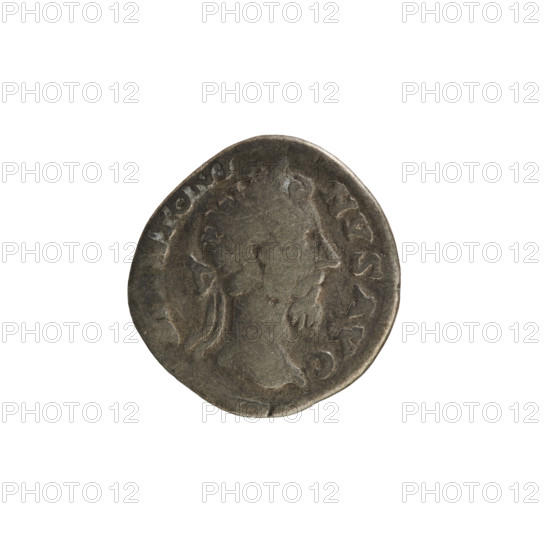 Denarius of Marcus Aurelius (121–180; Roman emperor 161–180). Obverse: head of M. Aurelius with laurel wreath facing right, inscribed NTONI NVS AVG. Reverse: Salus seated facing left, holding a branch in right hand with a snake in front. Dated 176–180 CE; Roman Empire (27 BC–476). Coin; weight 2.11 g; axis 180 degrees.