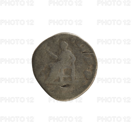 Denarius of Marcus Aurelius (121–180; Roman emperor 161–180). Silver coin, Roman Empire (27 BC–476), struck 176–180. Obverse: laureate head of M. Aurelius right, inscription NTONI NVS AVG. Reverse: Salus seated left holding a branch in right hand, a snake in front; inscription III PP. Weight 2.11 g; axis 180°.