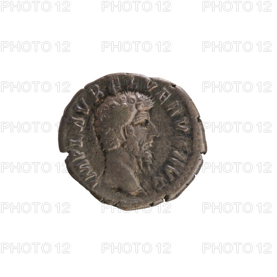 denarius, Lucius Verus (130–169; Roman emperor 161–169), obverse: Emperor's head right, pearl border, inscription IMP L AVREL VERVS AVG; reverse: Providentia standing left holding a sphere in her right hand and a cornucopia in her left, pearl border, inscription PROV DEOR TR P COS II; 161, Roman Empire (27 BC–476), Rome; coin, weight 3.20 g