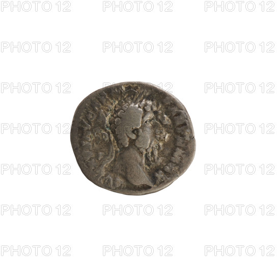 denarius, Lucius Verus (130–169; Roman emperor 161–169), busts, Lucius Verus (Roman emperor; 130–169), treasures (numism.), imperial busts, Lucius Verus — iconography, cornucopia (attribute), twig (attribute), Pax (personification). Obv. VERVS AVG AR RTH MAX. Emperor's head right, laurel wreath. Pearl border. Rv. TRP VI IMP IIII COS II. Pax standing left, holding olive branch in right hand and cornucopia in left; under line PAX. 166. Roman Empire (27 BC–476), Rome. Coin; weight 3.56 g; axis 180°.